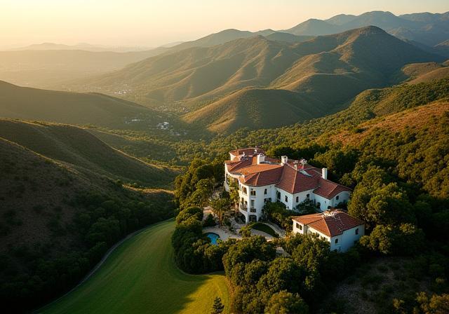 Bel Air neighborhood aerial view